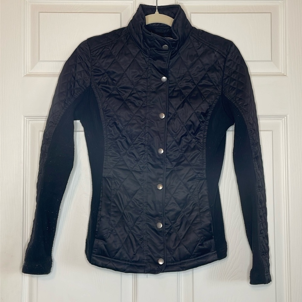 Merona Women's Size Small Quilted Black Jacket
